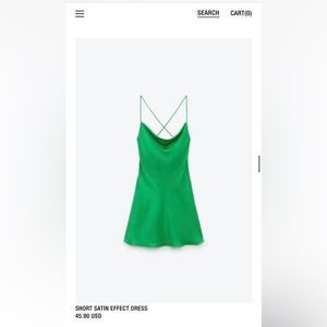Green Zara Mini Dress